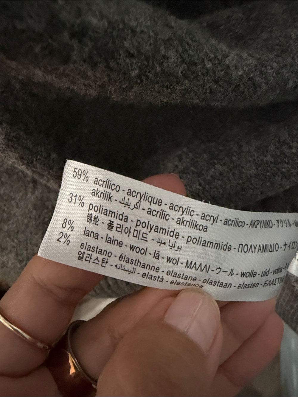 Zara Sweater Womens Gray Wool‎ Blend Mock Neck Oversized Medium - Picture 8 of 8